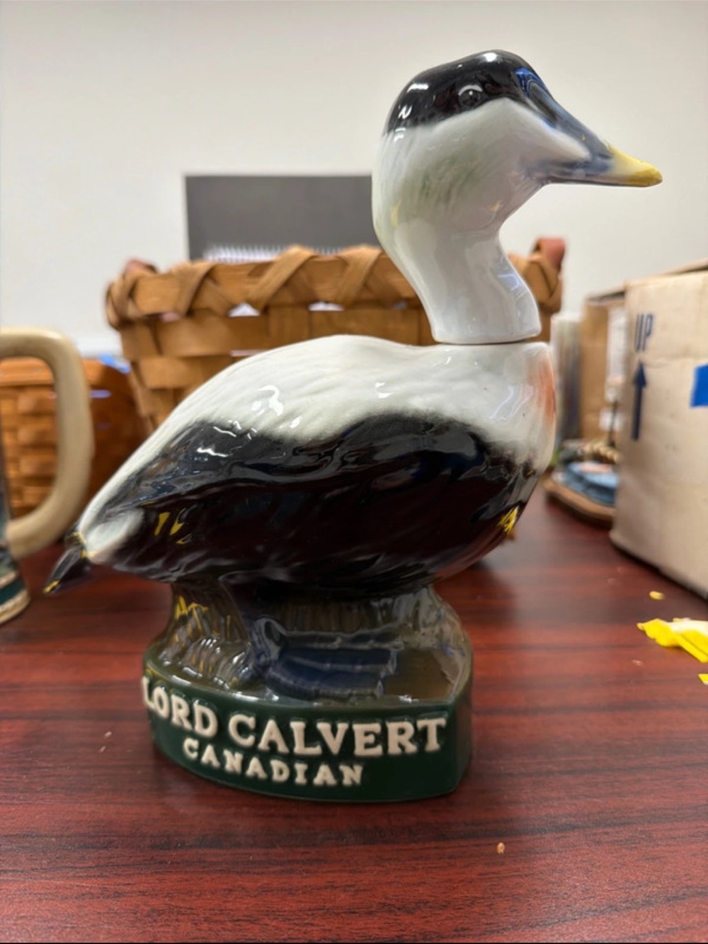 Canadian Duck Decanter - Black and White